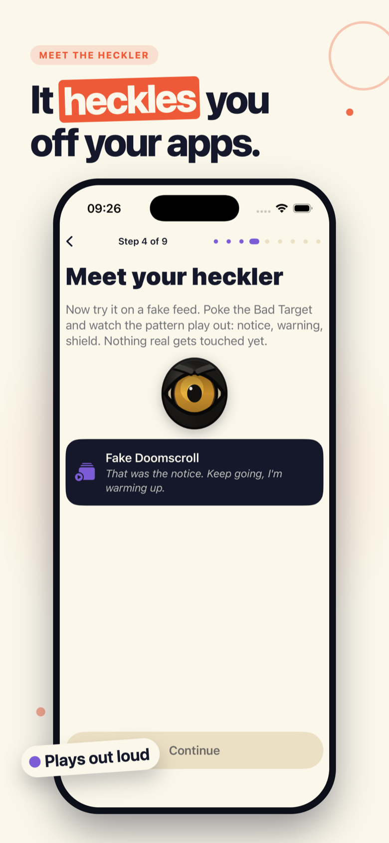 Stop That heckling you off a fake feed during onboarding